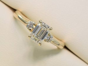 three stone engagement rings