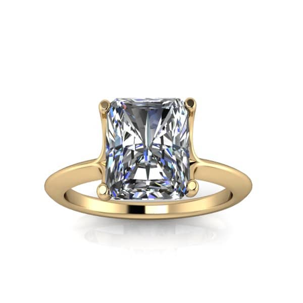 2.75 carat in 14 k yellow gold solitaire