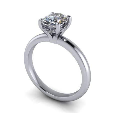 1 ct platinum hidden halo